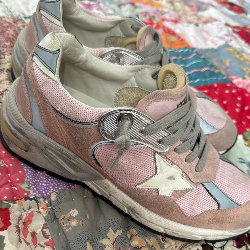 Trendy Pink and Gray Sneakers with Star Accent - Picture 13 of 13